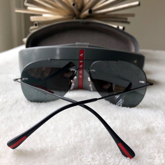 SOLD! NIB Prada Linea Rossa Aviator Sunglasses - Picture 3 of 8